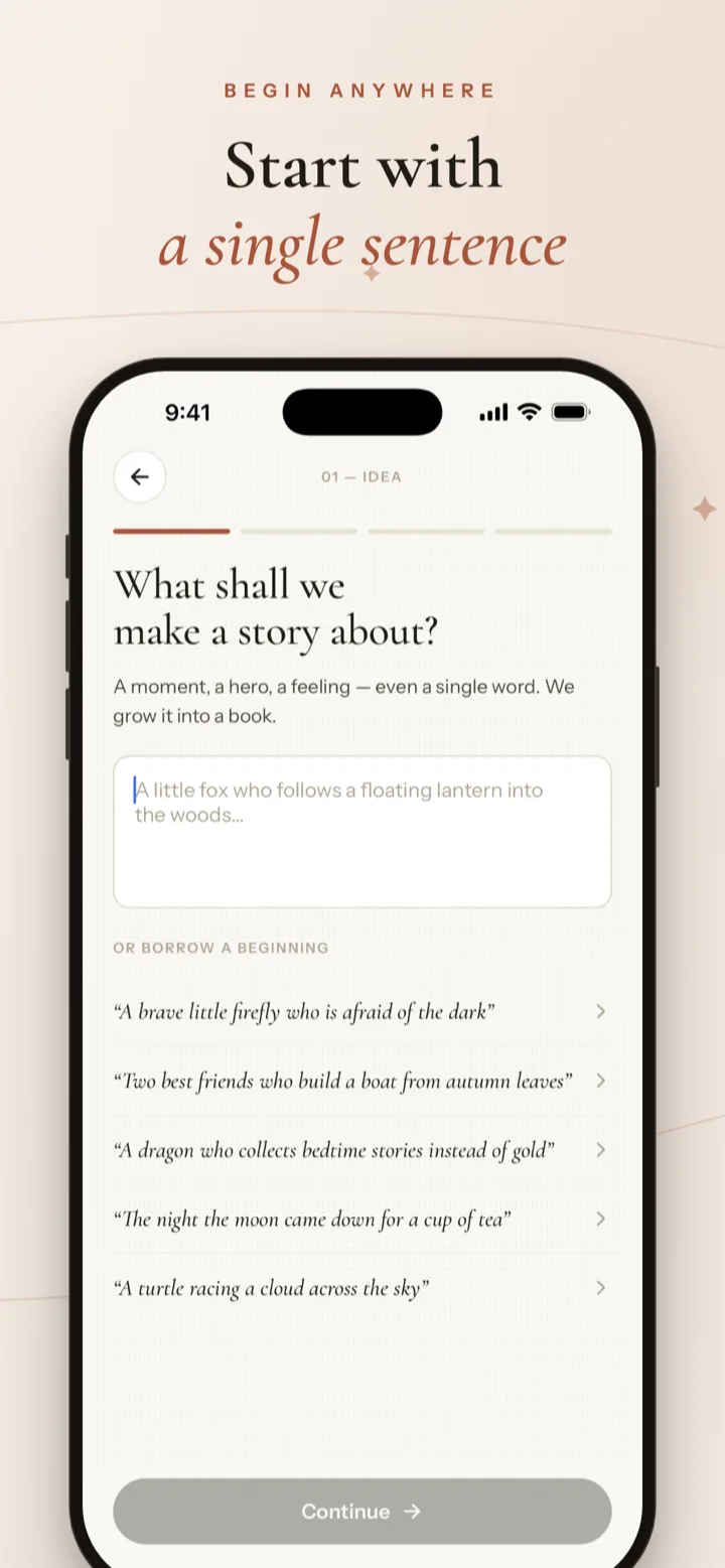 Start a story from a single sentence
