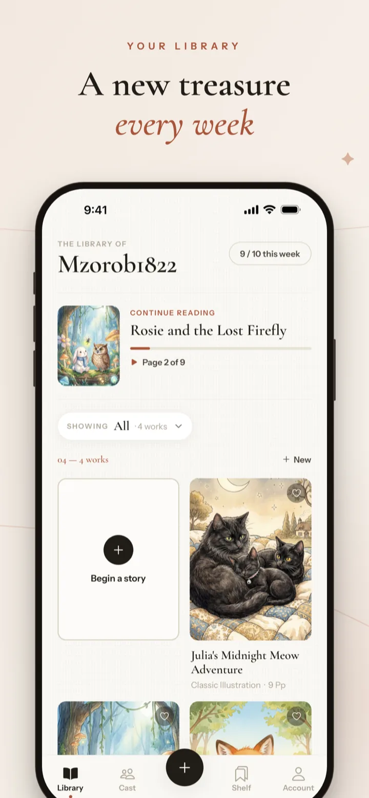 Your library of finished storybooks